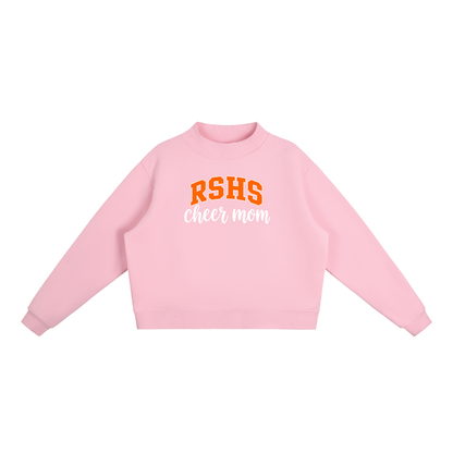 Cheer Mom Rock Springs Essential Fleece Mock-Neck Crew Sweatshirt (printed)