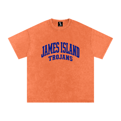 Snow Washed Oversized Cotton T-Shirt