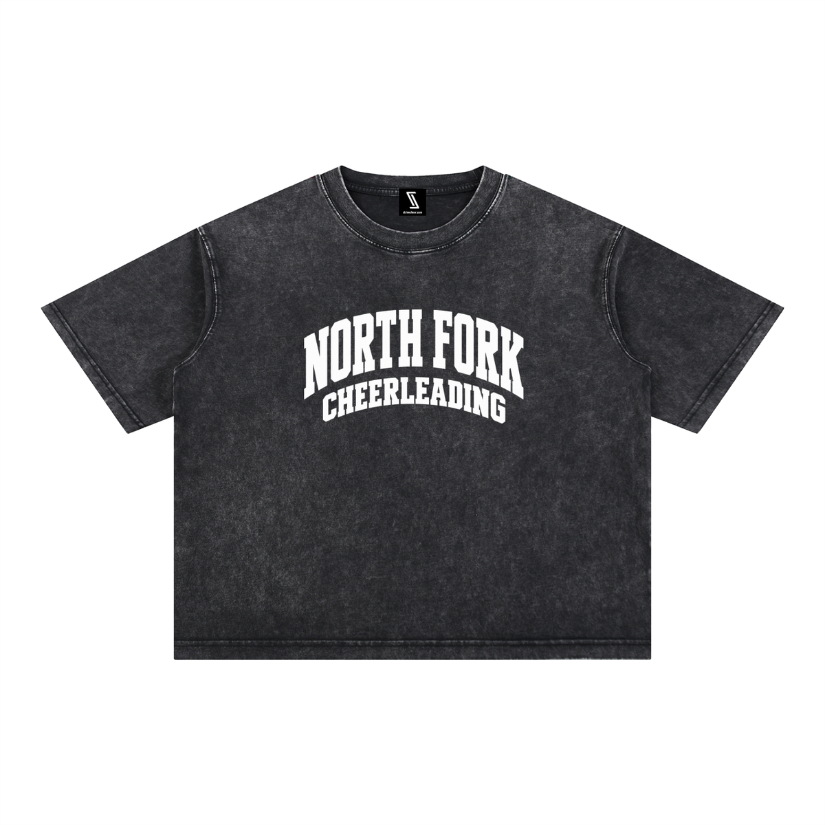 Basic 2 White North Fork Mineral Wash Boxy Cotton T-Shirt