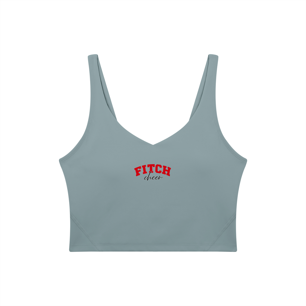 Cursive Fitch Women's V-Neck Yoga Sports Bra