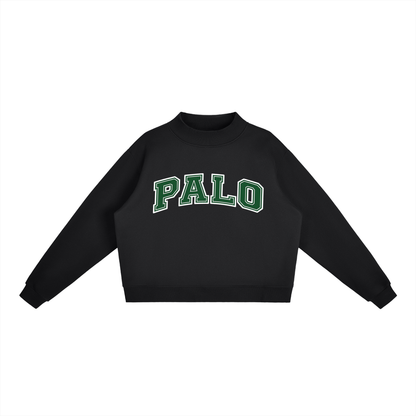 Essential Fleece Mock-Neck Crew Sweatshirt