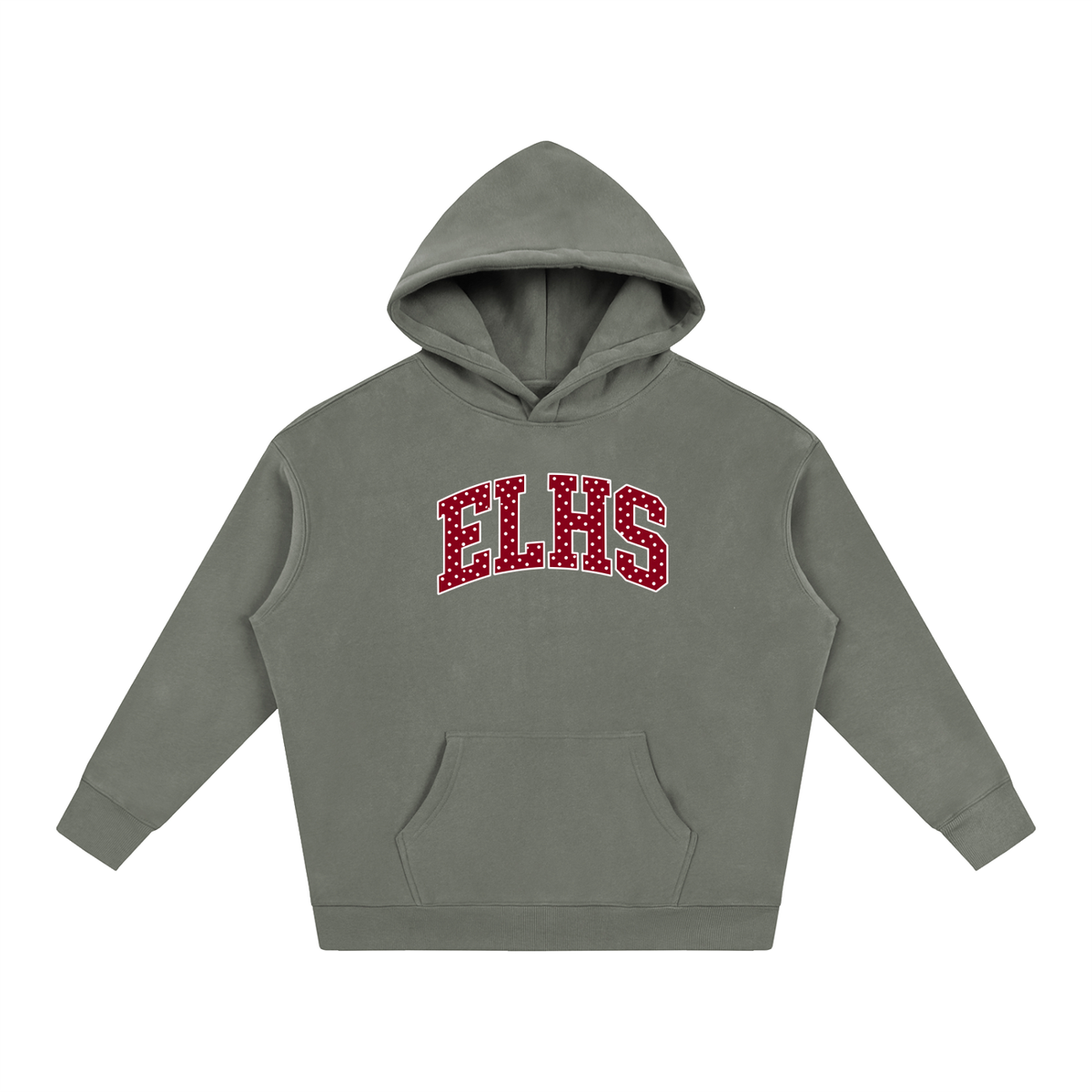 Polka Dot East Lyme Oversize Fleeced Hoodie