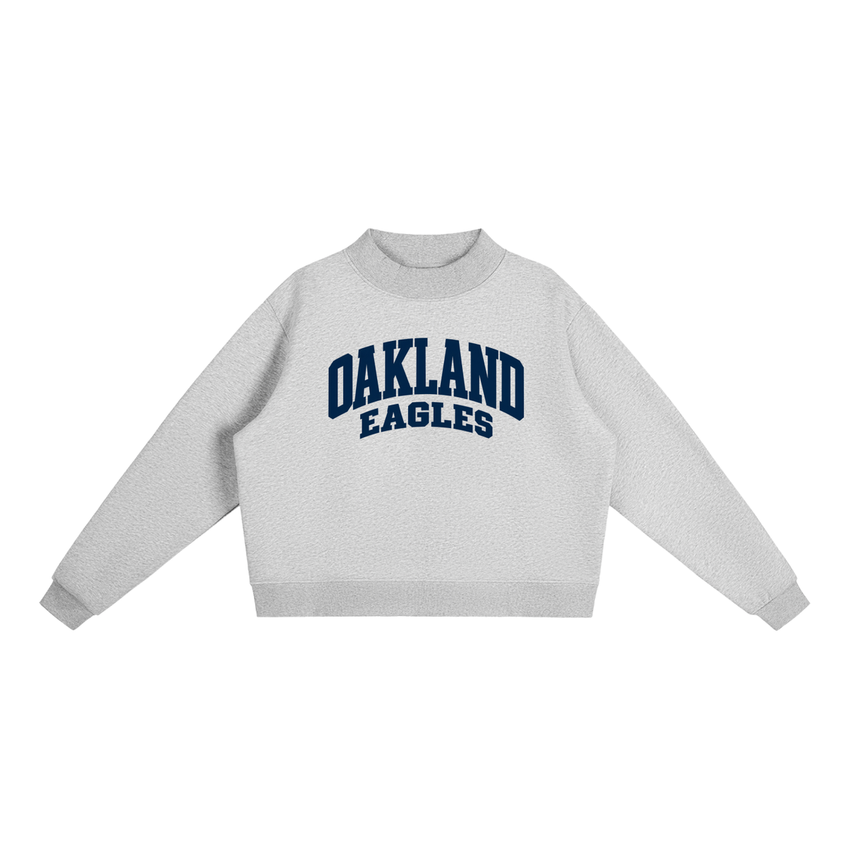 Essential Fleece Mock-Neck Crew Sweatshirt