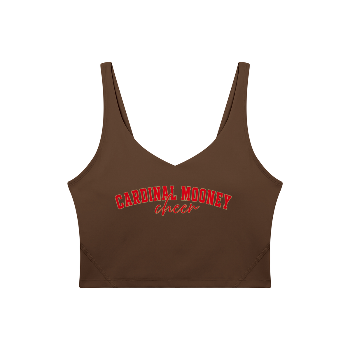 Cursive Cardinal Mooney Women's V-Neck Yoga Sports Bra