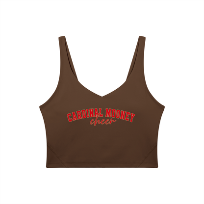 Cursive Cardinal Mooney Women's V-Neck Yoga Sports Bra