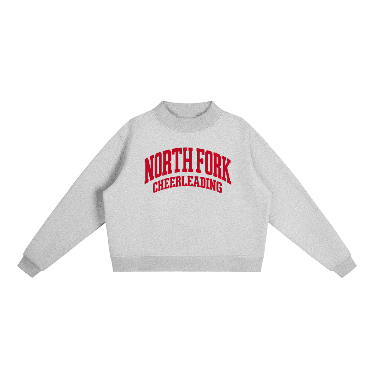 Basic 2 North Fork Essential Fleece Mock-Neck Crew Sweatshirt (printed)