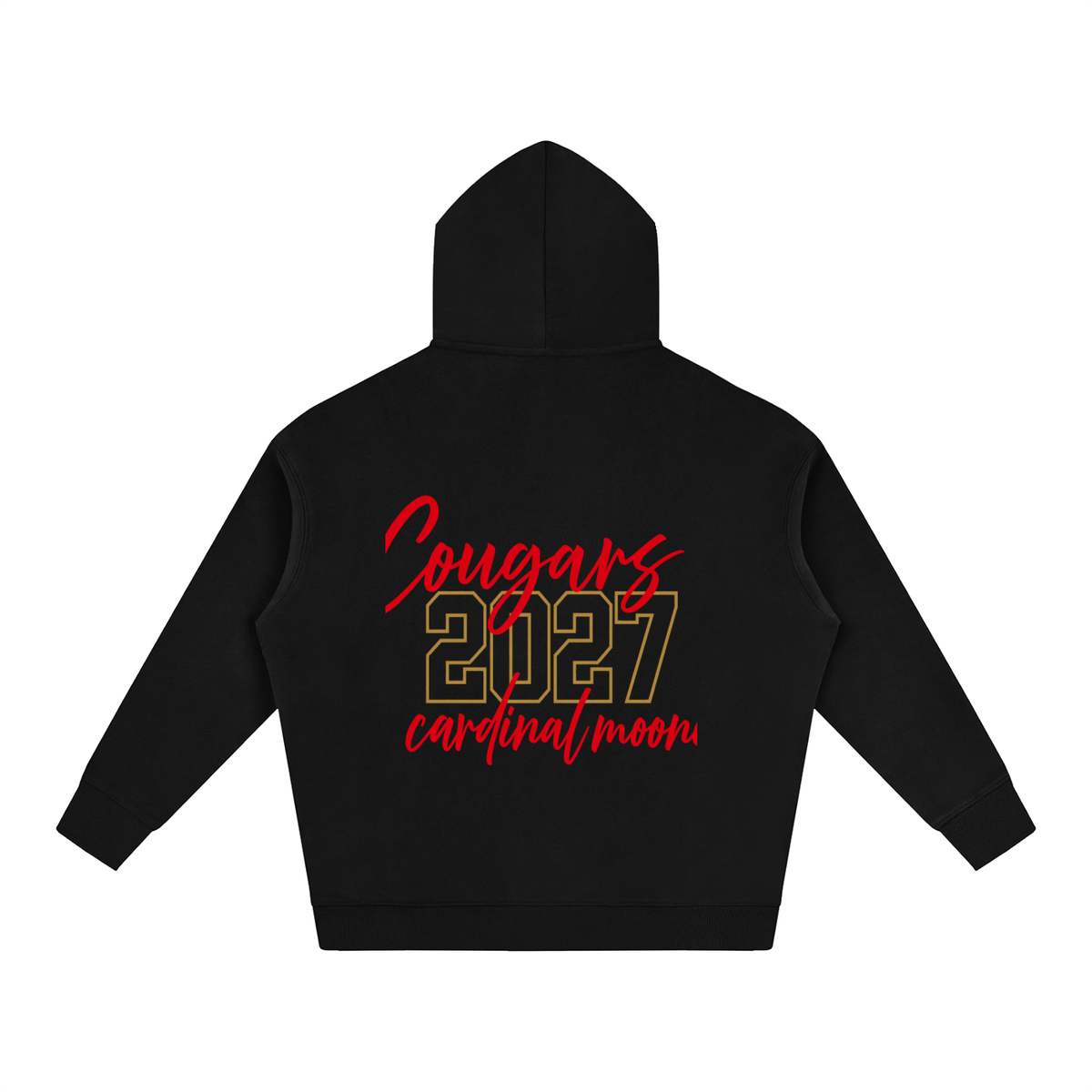 Cursive Front Cardinal Mooney Oversize Fleeced Hoodie
