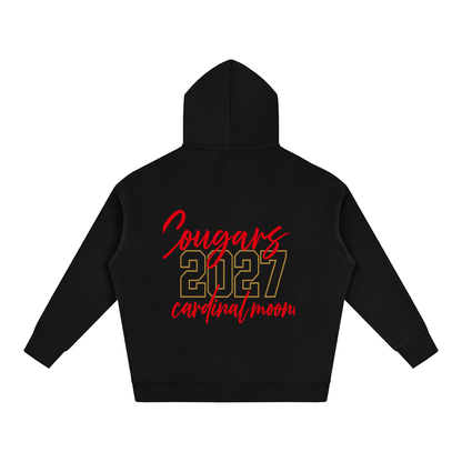 Cursive Front Cardinal Mooney Oversize Fleeced Hoodie