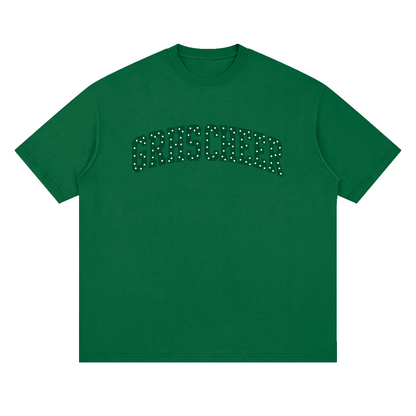 Polka Dot Green River Oversized Drop Shoulder T-Shirt