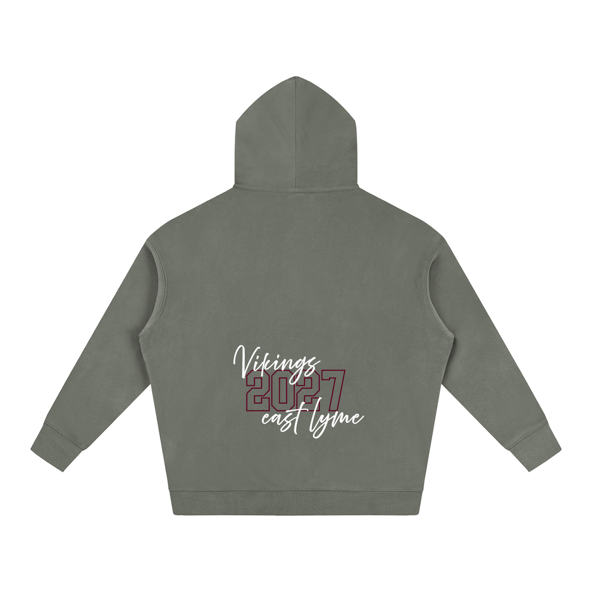 Cursive Front East Lyme Oversize Fleeced Hoodie
