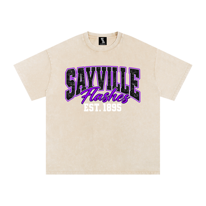 Vintage Snow Washed Oversized Cotton T-Shirt