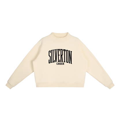 Essential Fleece Mock-Neck Crew Sweatshirt