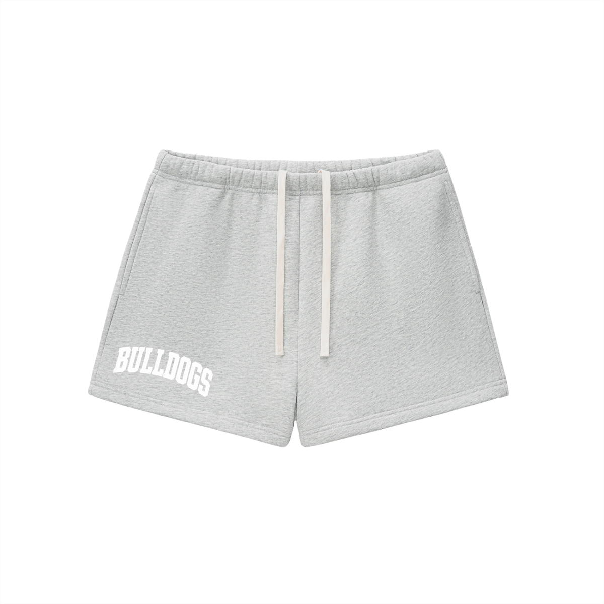 Basic 2 White Green Bulldogs Essential Fleece Drawstring Sweatshorts