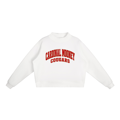 Basic 2 Cardinal Mooney Essential Fleece Mock-Neck Crew Sweatshirt