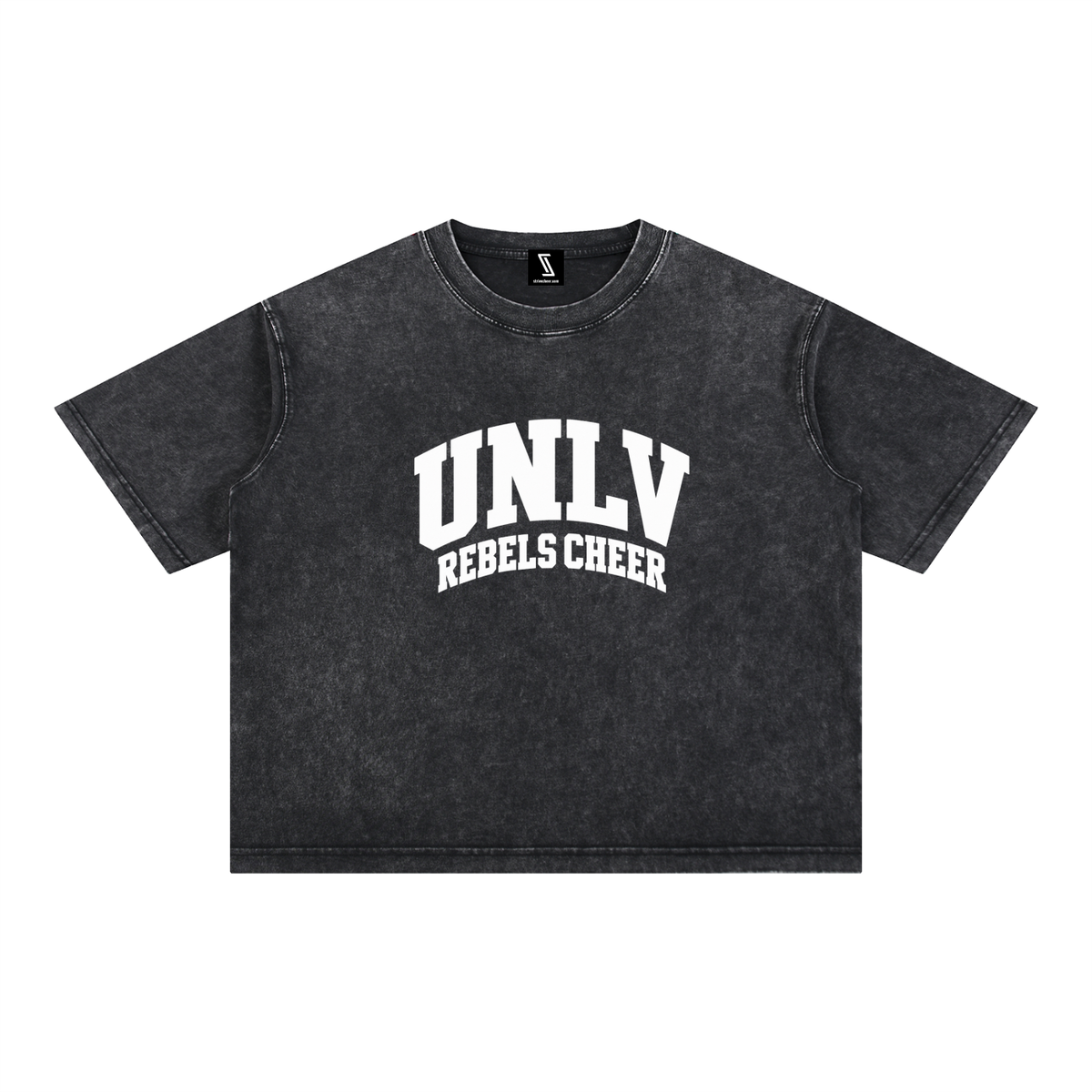 Basic 2 White UNLV Mineral Wash Boxy Cotton T-Shirt
