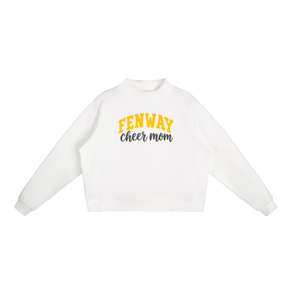 Cheer Mom Fenway Essential Fleece Mock-Neck Crew Sweatshirt (printed)