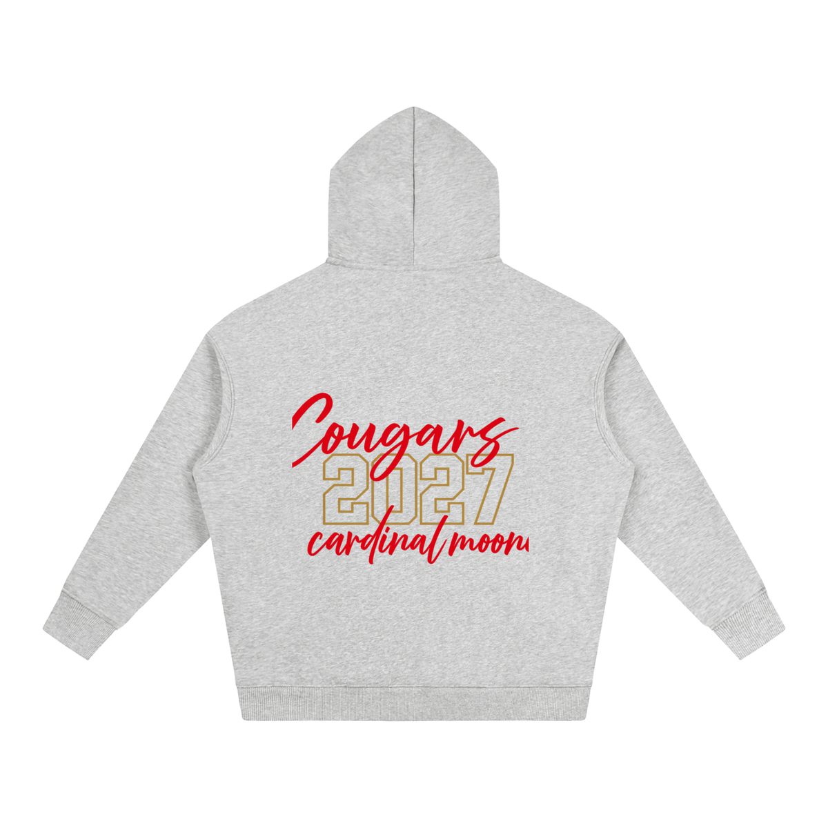 Cursive Front Cardinal Mooney Oversize Fleeced Hoodie