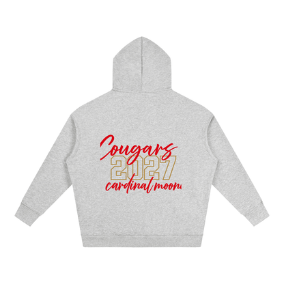 Cursive Front Cardinal Mooney Oversize Fleeced Hoodie