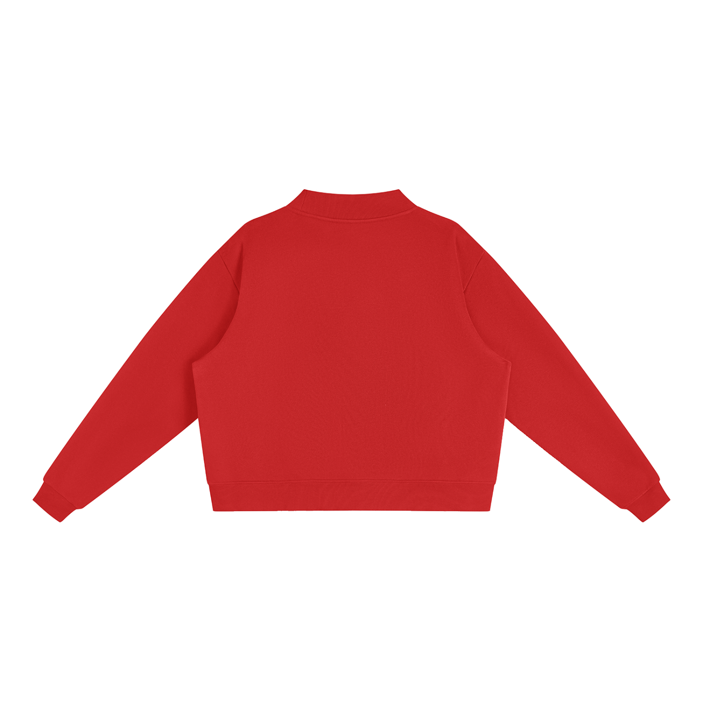 Essential Fleece Mock-Neck Crew Sweatshirt