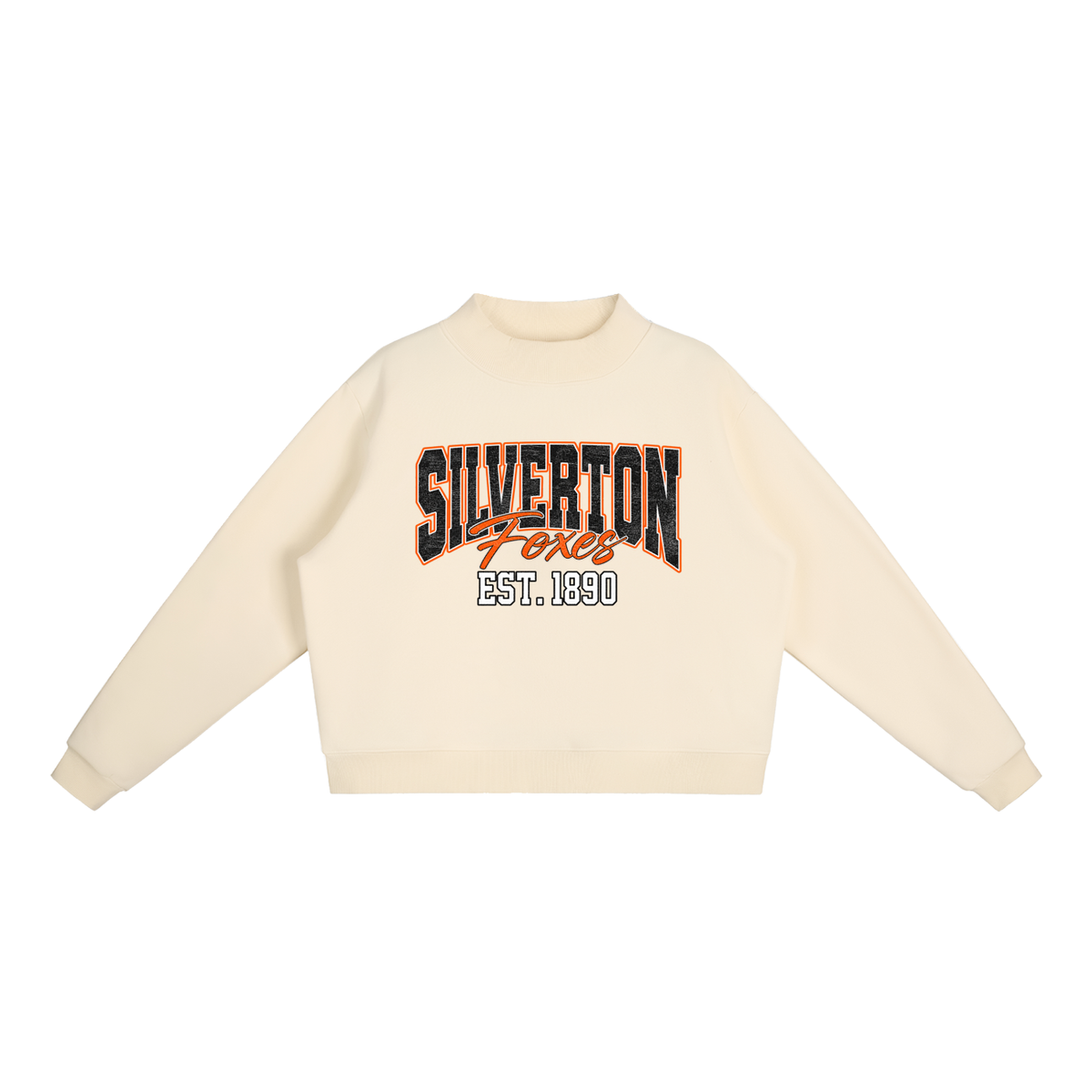 Essential Fleece Mock-Neck Crew Sweatshirt