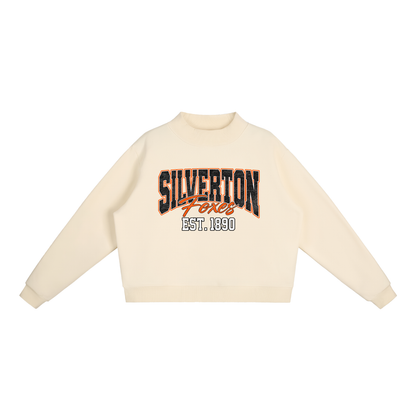 Essential Fleece Mock-Neck Crew Sweatshirt