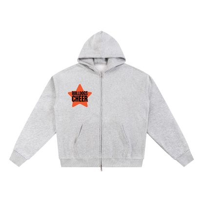 Star Green Bulldogs Essential Fleece Zip-Through Hoodie
