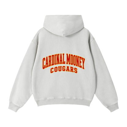 Basic 2 Cardinal Mooney Zip-Through Boxy Fleece Hoodie