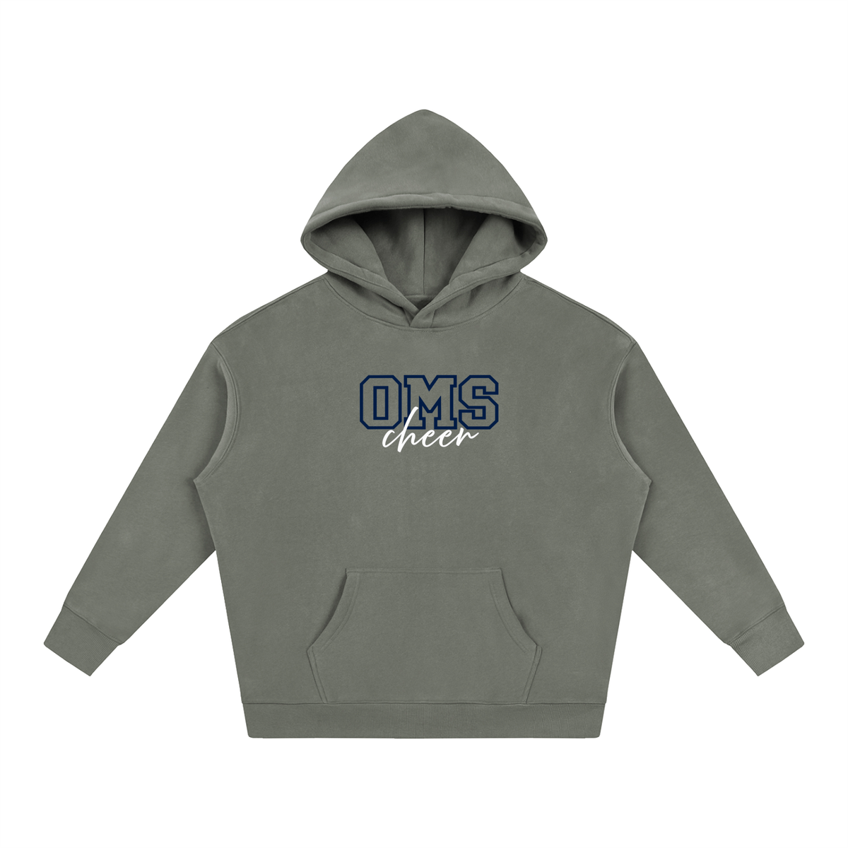 Cursive Front Oakland Middle Oversize Fleeced Hoodie