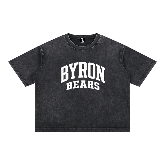 Basic 2 White Byron Mineral Wash Boxy Cotton T-Shirt