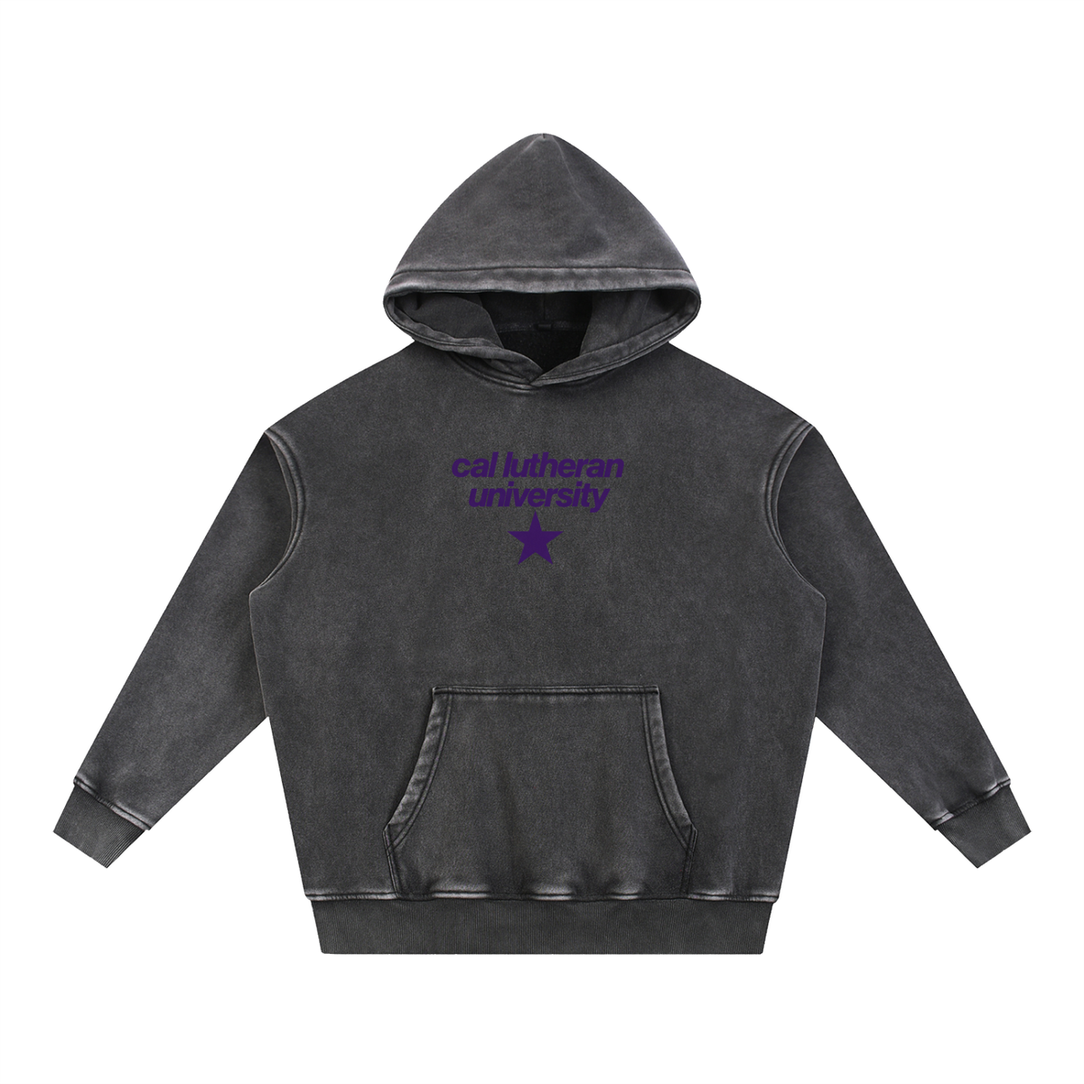 Big Star Cal Lutheran Snow Wash Fleece Oversize Hoodie