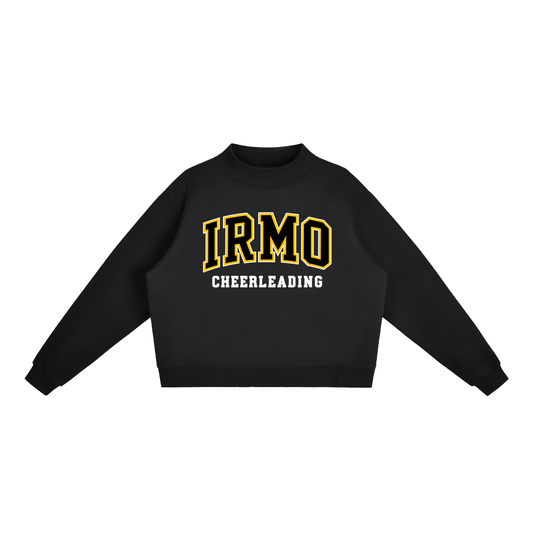 Essential Fleece Mock-Neck Crew Printed Sweatshirt