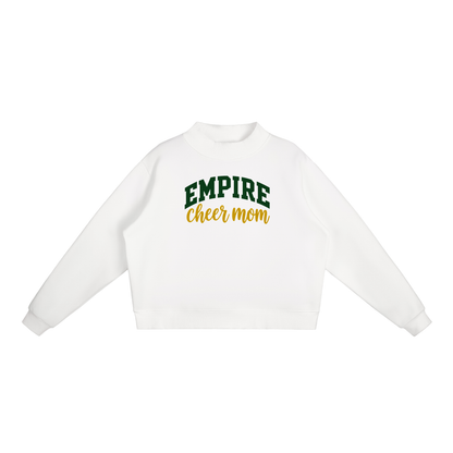 Cheer Mom Empire Essential Fleece Mock-Neck Crew Sweatshirt (printed)