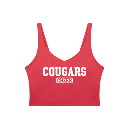 Old School Cardinal Mooney Women's V-Neck Yoga Sports Bra