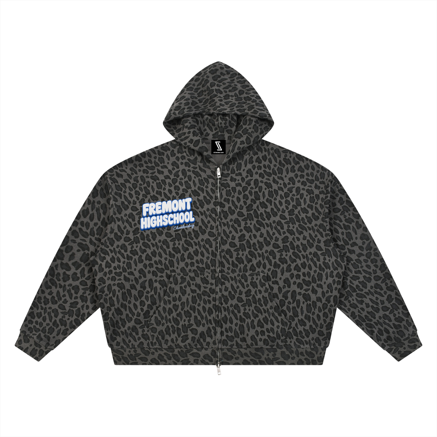 Leopard Print Full Zip Hoodie