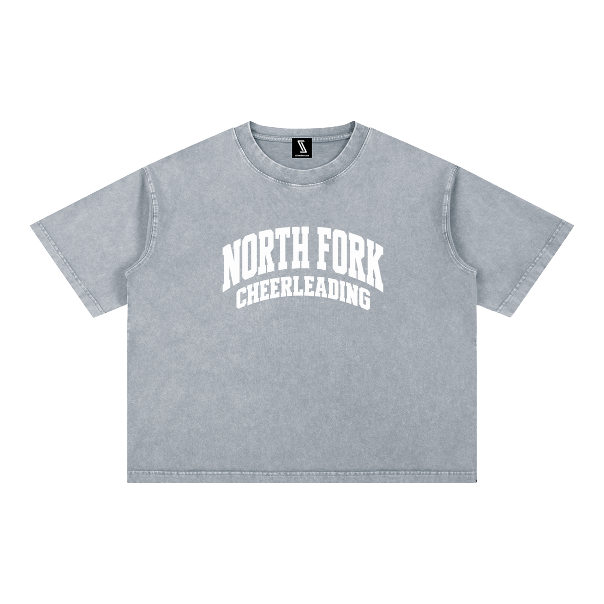 Basic 2 White North Fork Mineral Wash Boxy Cotton T-Shirt