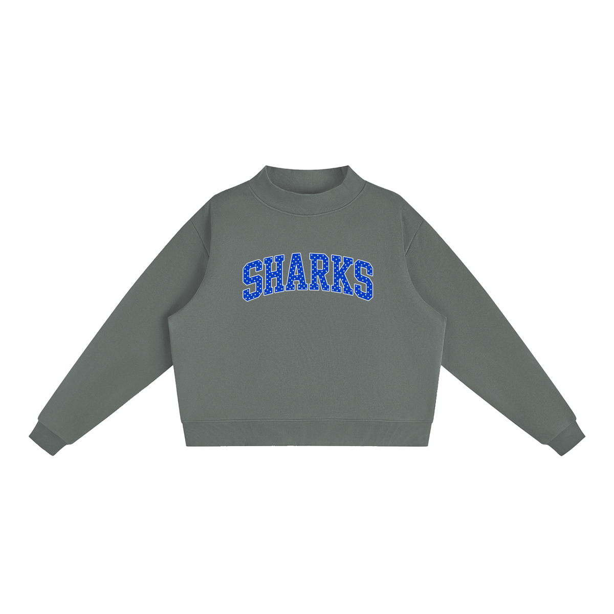 Essential Fleece Mock-Neck Crew Sweatshirt