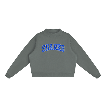 Essential Fleece Mock-Neck Crew Sweatshirt