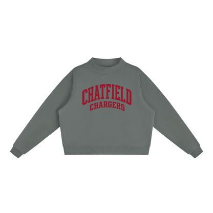 Basic 2 Chatfield Essential Fleece Mock-Neck Crew Sweatshirt (printed)