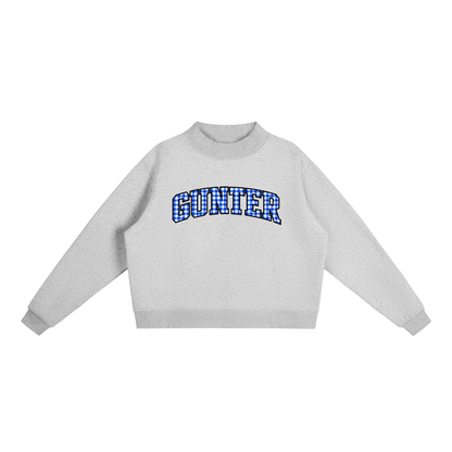 Gingham Gunter Essential Fleece Mock-Neck Crew Sweatshirt