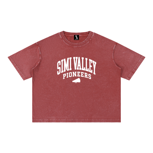Basic 2 White Simi Valley Mineral Wash Boxy Cotton T-Shirt