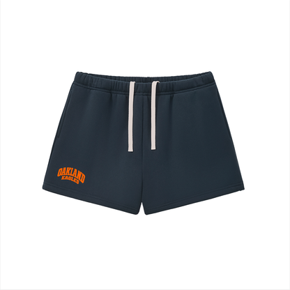 Basic 2 White Oakland Middle Essential Fleece Drawstring Sweatshorts