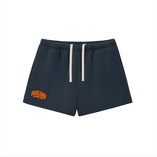 Basic 2 White Oakland Middle Essential Fleece Drawstring Sweatshorts