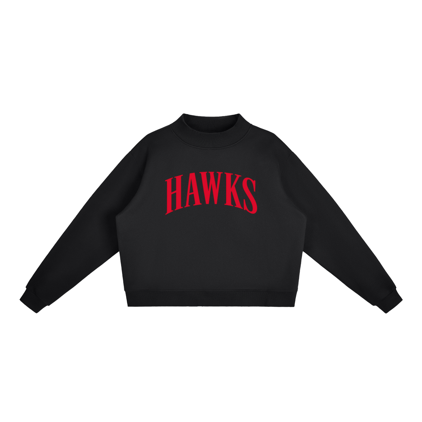 Hawks Mock-Neck Crew Sweatshirt