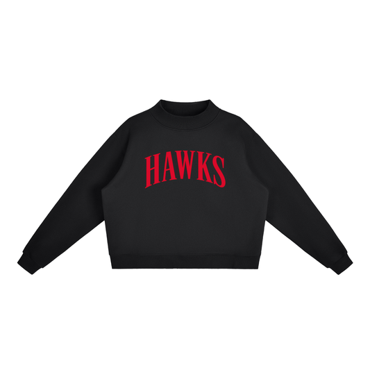 Hawks Mock-Neck Crew Sweatshirt