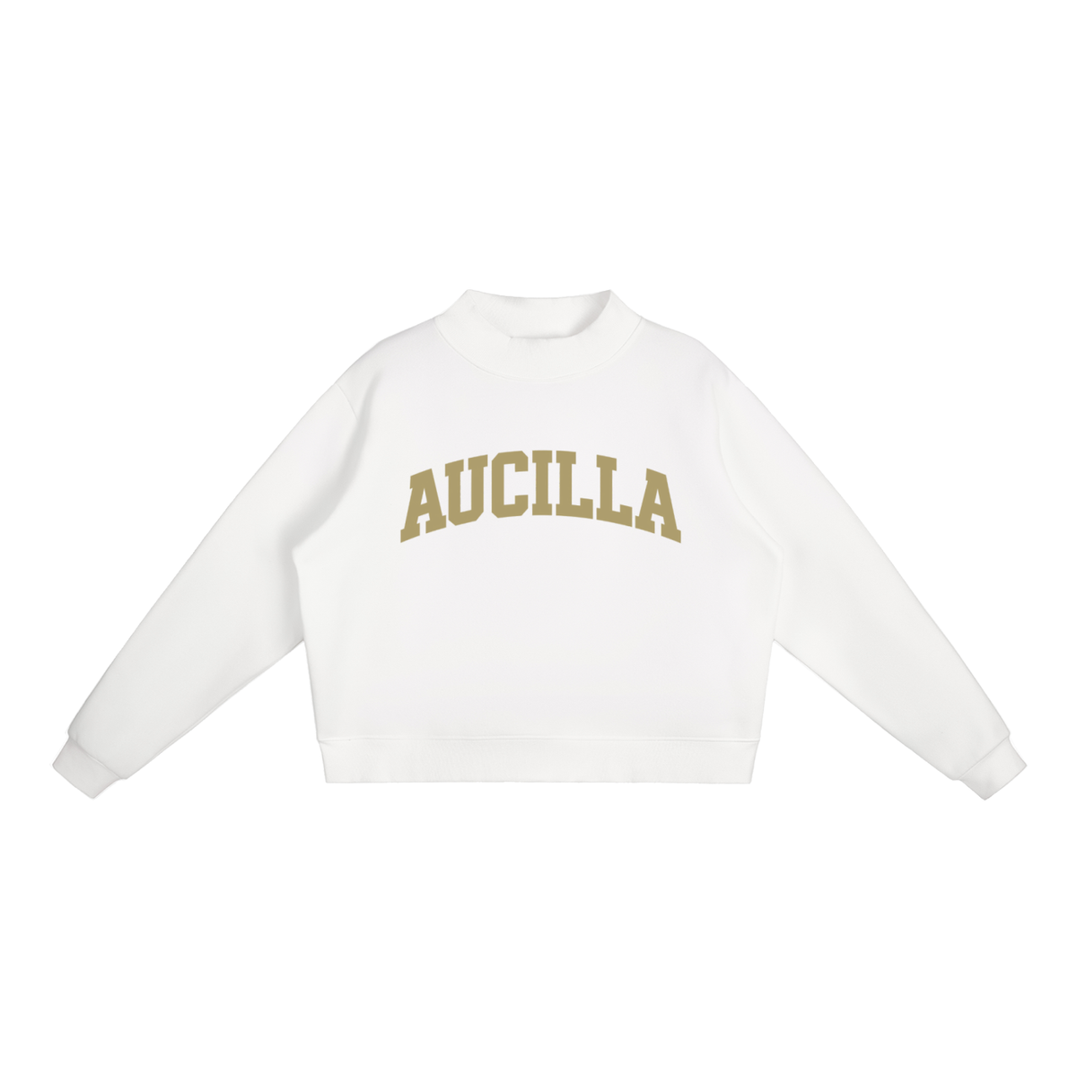 Essential Fleece Mock-Neck Crew Sweatshirt
