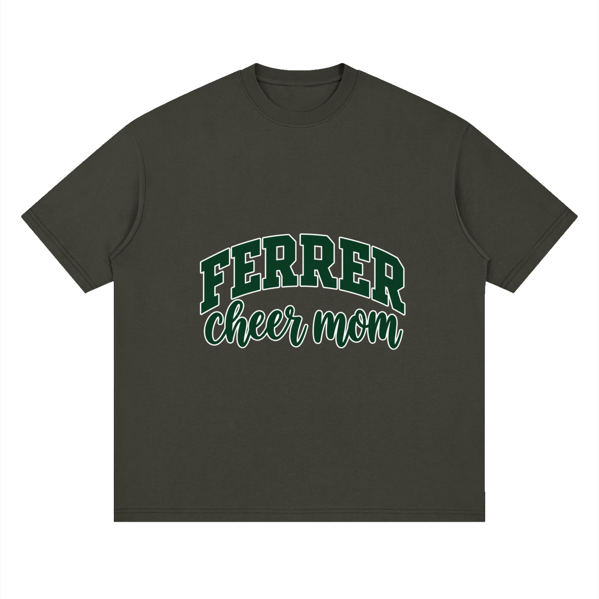 Cheer Mom St Vincent Ferrer Oversized Drop Shoulder T-Shirt