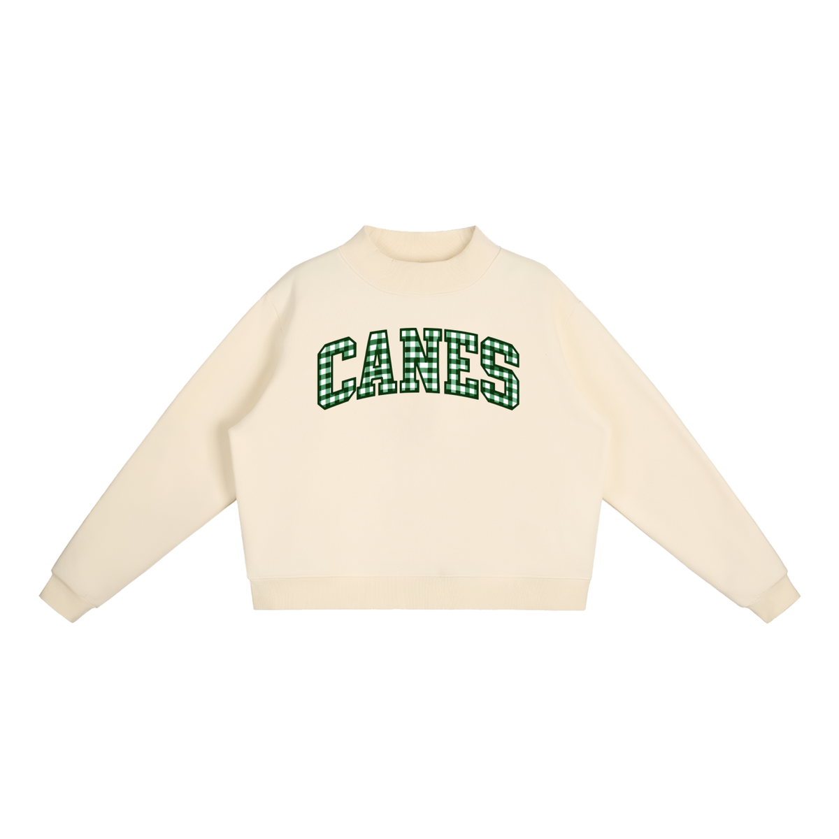 Gingham Westhampton Essential Fleece Mock-Neck Crew Sweatshirt