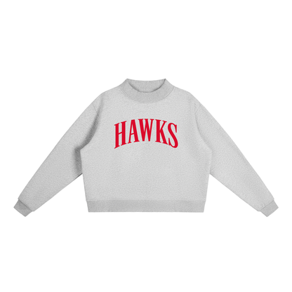 Hawks Mock-Neck Crew Sweatshirt
