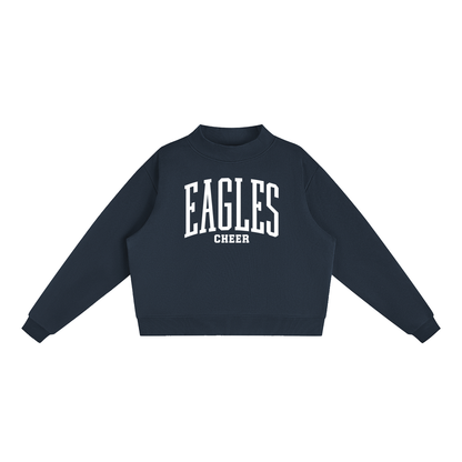 Essential Fleece Mock-Neck Crew Sweatshirt