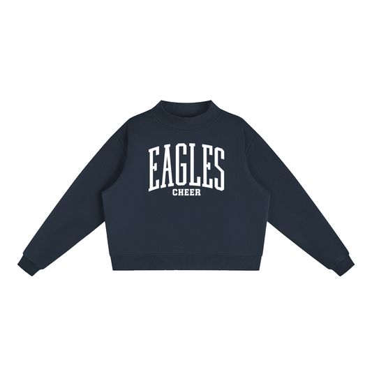 Essential Fleece Mock-Neck Crew Sweatshirt